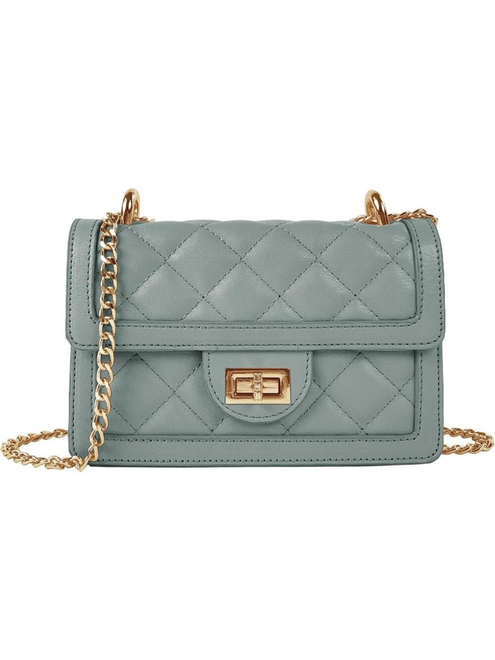 Women's Moss Quilted Mini Small Shoulder Wallet Purse Crossbody Bag